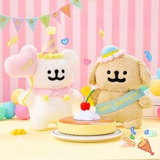 1PCS Maltese Buon Compleanno Carino Cucciolo Serie Peluche Bambola Zaino Ciondolo Regalo