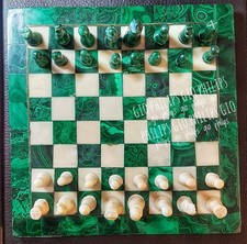 Scacchiera in Malachite