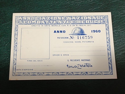 Tessera associazione nazionale - tessera,