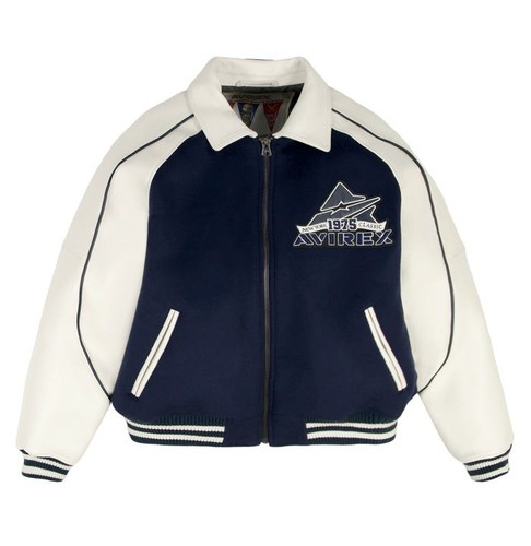 Bomber uomo avirex lana pelle - bomber,