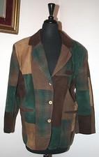 Blazer donna PELLE lana PLAID