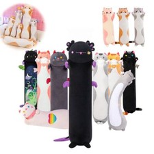 Cuscino gatto pelo lungo 50 cm Mewaii simpatico gatto nero peluche animale cuscino regalo