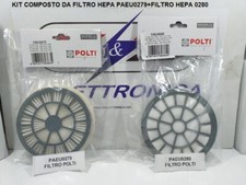 PAEU0279 + PAEU0280 KIT FILTRO HEPA  DA 2 PEZZI PER FORZA ASPIRA C110 PLUS POLTI
