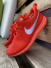 Nike Roshe Flyknit Trainers 843386-604 - EU Size 42 - Bright Crimson & White