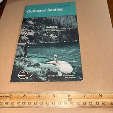 Vintage 1962 Outboard Boating Magazine: Boy & Girl Scout Motorboating Motorboat