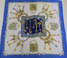 FOULARD 100% PURA SETA SILK SOIE VINTAGE DONNA JEAN MORER (1204) 86cm x 90cm