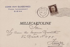 SIENA: testatina Comm.Avv. Guido Ricci     1935