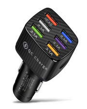 6 USB Caricabatteria Adattatore Presa Accendisigari Auto Moto Camper CELLULARE