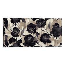 Quadro stampa su tela con vernice effetto dipinto - fiori floreale moderno