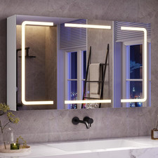 Specchio Bagno LED Con 3 Ante