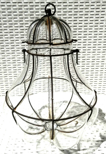Lampadario murano gabbia ferro - lampadario,