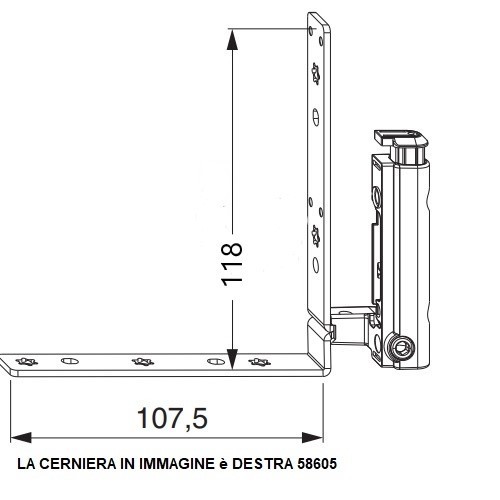 Angolo cerniera 415 destro - cerniera, 415-9