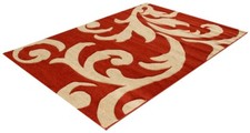 Viva Terra Tappeto, Materiale Sintetico, Rosso/Beige, 120x170x24 cm