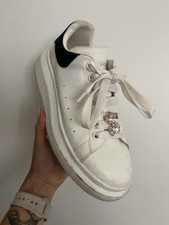 Sneakers Platform Donna Pelle Bianca E Nera 40