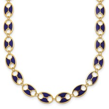 14K Yellow Gold Silica Sand Mariner Link Necklace 18"