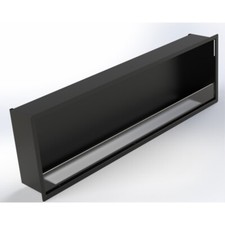 biocamino da incasso Mega 150cm difettoso camino bioetanolo 150x40,5x17cm nero