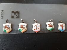 SILBER 835 ARGENTO CHARM CIONDOLI EMAIL SMALTO SEGNI ZODIACALI ANTICHI  LOTTO 5 