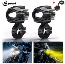 faretti supplementari led moto Fari Fendinebbia Bianco E Giallo Rotazione 360°