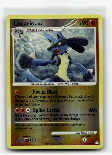 Carte pokémon lucario - pokémon,