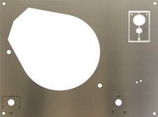 Piastra di copertura face plate per Thorens TD 145 - 166 acciaio inox con scritta