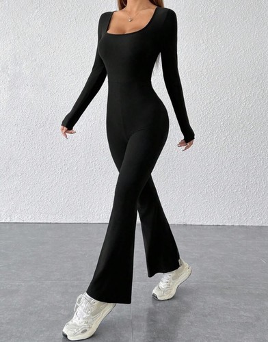 Shein petite tuta nera gamba - petite,