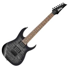 Ibanez GRG7221QA-TKS chitarra elettrica GIO 7 corde Quilted Maple HH Black nera