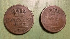 10 TORNESI 1840 E VARIANTE FERDINANDO II