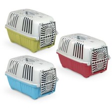 Trasportino Pratiko plastica per cani gatti da viaggio 48cm x 31,5cm x 33cm