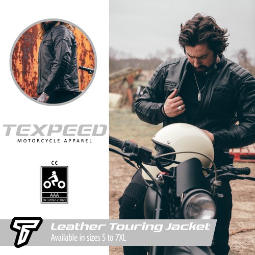 Giacca moto pelle touring - moto,