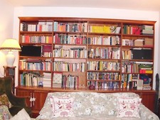 libreria legno massello in ciliegio 8 sportelli archivio falegname privato