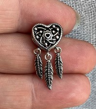 Charm Pandora Openwork Acchiappasogni Cuore Tre Piume