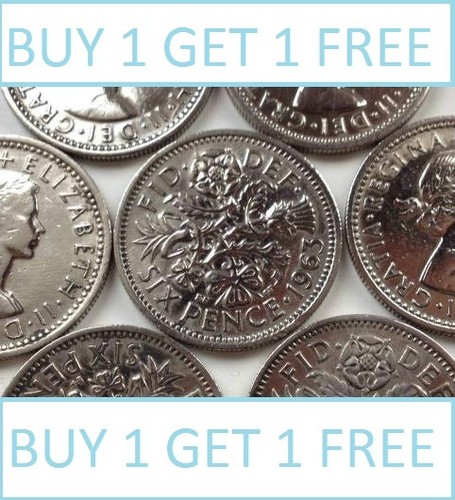Lucky silver sixpences - silver,