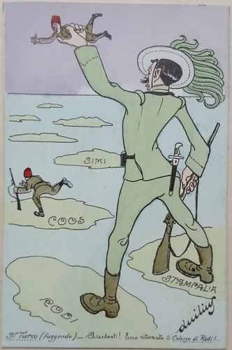 Cartolina satirica impero - cartolina,