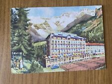 CARTOLINA GRAND HOTEL BUSCA THEDY GRESSONEY VIAGGIATA BD