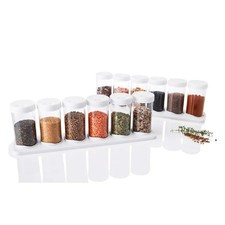 Ernesto Set barattoli per spezie con 2 supporti 12 barattoli x 130 ml sale pepe
