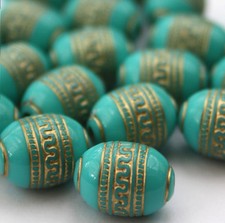 20 X Turchese Oro Metallo