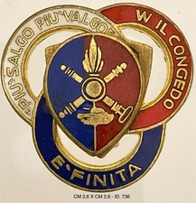 CARRISTI ESERCITO ITALIANO DISTINTIVO “PIÙ  SALGO PIÙ VALGO. W IL CONGEDO”