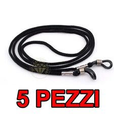 5 Laccetto per occhiali cordino collana catena da vista lettura nero