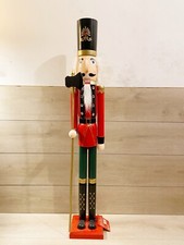 Soldatino Schiaccianoci Natalizio 106cm In Legno Decorazioni Natalizie Rosso