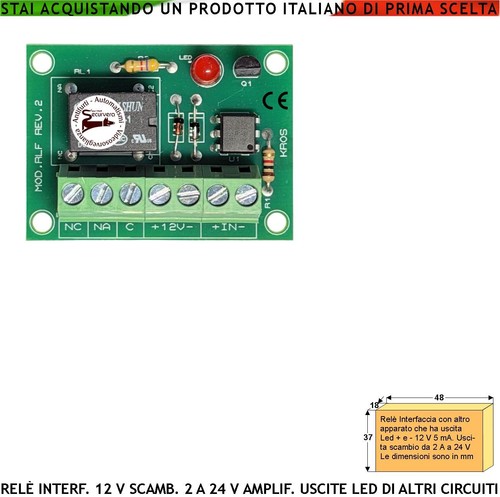 Led acceso relè 12 - acceso,