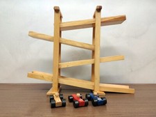 Wooden Switchback Car Racer - Pista in legno vintage giocattolo