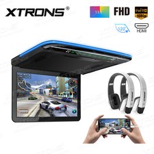 13.3'' 1080P Video Car Roof Mount Flip Down Player Monitor HDMI/USB+IR Headphone