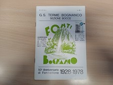 ANNULLO FILATELICO TERME BOGNANCO SEZIONE BOCCE 1978
