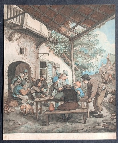 Stampa antica acquatinta - stampa,