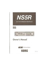 Korg Ns5R Owner'S Manual
