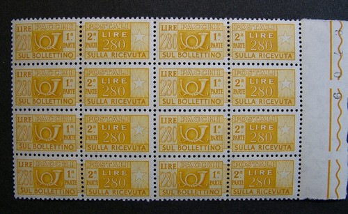 1955 italia blocco valori - blocco,