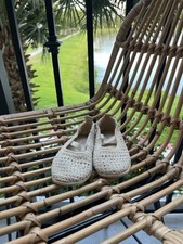 Kids Cream Woven Shoes, Zara