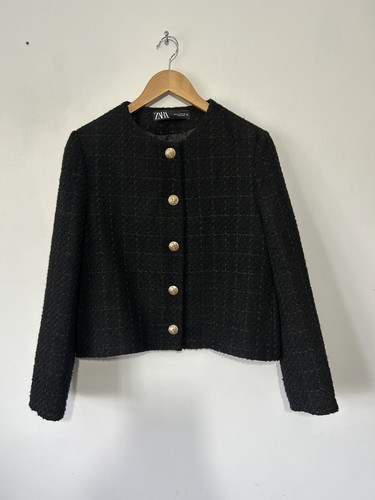 Blazer zara testurizzato tweed - blazer,