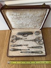 Set manicure vanità argento 830 1800 8 pezzi custodia segno distintivo e PK 830 Victoria