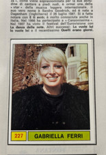FIGURINA N.227 GABRIELLA FERRI CANTANTI 69 1969 PANINI OTTIMA DA RECUPERO